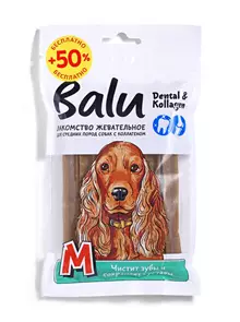 Лакомство жевательное BALU с коллагеном для собак средних пород, палочки для чистки зубов 00-00001138